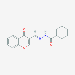 molecular formula C17H18N2O3 B11837312 N'-[(E)-(4-oxo-4H-chromen-3-yl)methylidene]cyclohexanecarbohydrazide CAS No. 477733-88-3