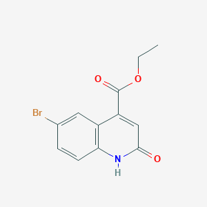 molecular formula C12H10BrNO3 B11837320 Ethyl 6-bromo-2-oxo-1,2-dihydroquinoline-4-carboxylate CAS No. 848843-34-5