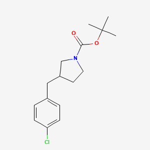 molecular formula C16H22ClNO2 B11837345 Tert-butyl 3-(4-chlorobenzyl)pyrrolidine-1-carboxylate 
