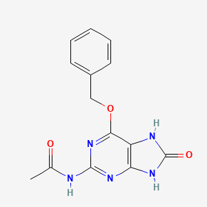 molecular formula C14H13N5O3 B11837377 N-(6-(Benzyloxy)-8-oxo-7,8-dihydro-1H-purin-2-yl)acetamide CAS No. 158754-47-3