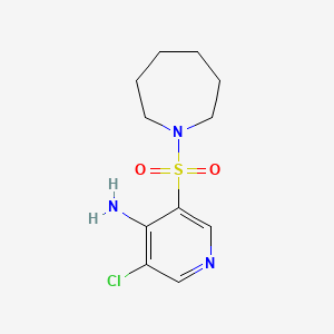 molecular formula C11H16ClN3O2S B11837389 3-(Azepan-1-ylsulfonyl)-5-chloropyridin-4-amine 