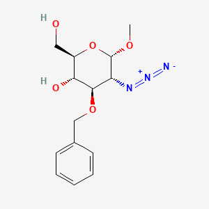 molecular formula C14H19N3O5 B11837394 Methyl 2-azido-3-O-benzoyl-2-deoxy-alpha-D-glucopyranoside 