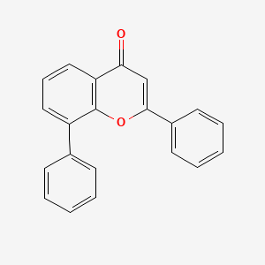 molecular formula C21H14O2 B11837406 2,8-Diphenyl-4H-1-benzopyran-4-one CAS No. 87241-87-0