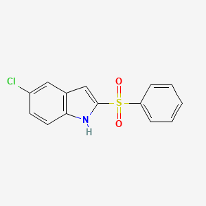 molecular formula C14H10ClNO2S B11837414 5-Chloro-2-(phenylsulfonyl)-1H-indole 
