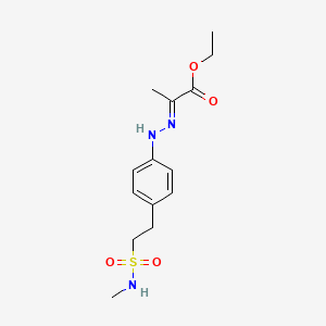 molecular formula C14H21N3O4S B11837462 ethyl (Z)-2-(2-(4-(2-(N-methylsulfamoyl)ethyl)phenyl)hydrazono)propanoate 