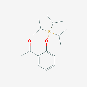 molecular formula C17H28O2Si B11837500 Ethanone, 1-[2-[[tris(1-methylethyl)silyl]oxy]phenyl]- CAS No. 199010-87-2