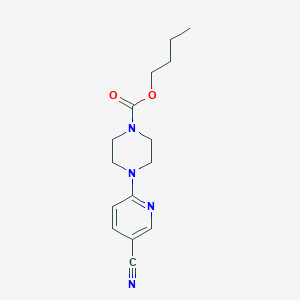 molecular formula C15H20N4O2 B11837515 Butyl 4-(5-cyanopyridin-2-yl)piperazine-1-carboxylate 