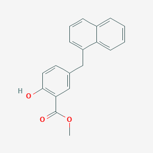 molecular formula C19H16O3 B11837537 Methyl 2-hydroxy-5-[(naphthalen-1-yl)methyl]benzoate CAS No. 62315-01-9