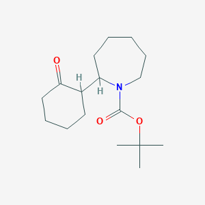 molecular formula C17H29NO3 B11837566 tert-Butyl 2-(2-oxocyclohexyl)azepane-1-carboxylate 