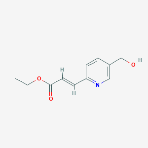 molecular formula C11H13NO3 B11837590 ethyl (E)-3-[5-(hydroxymethyl)pyridin-2-yl]acrylate 
