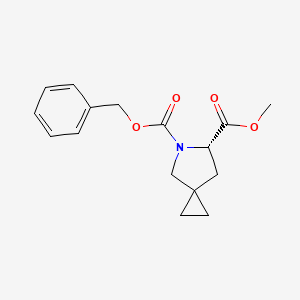 molecular formula C16H19NO4 B11837663 (S)-5-Benzyl 6-methyl 5-azaspiro[2.4]heptane-5,6-dicarboxylate 