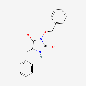 molecular formula C17H16N2O3 B11837667 5-Benzyl-3-(benzyloxy)imidazolidine-2,4-dione 