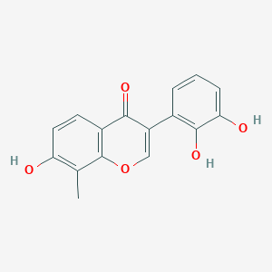 molecular formula C16H12O5 B11837771 3-(2,3-Dihydroxyphenyl)-7-hydroxy-8-methyl-4H-1-benzopyran-4-one CAS No. 650636-26-3