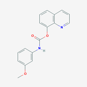 molecular formula C17H14N2O3 B11837785 Quinolin-8-yl (3-methoxyphenyl)carbamate CAS No. 59741-09-2