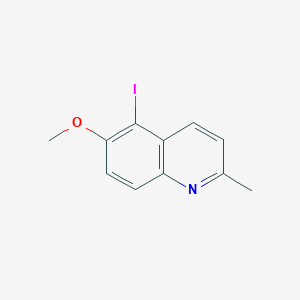 molecular formula C11H10INO B11837819 5-Iodo-6-methoxy-2-methylquinoline 