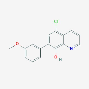 molecular formula C16H12ClNO2 B11837839 5-Chloro-7-(3-methoxyphenyl)quinolin-8-ol CAS No. 648896-41-7