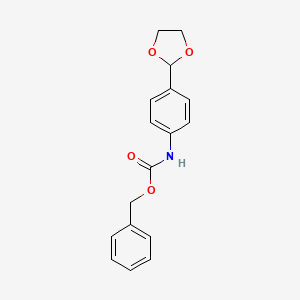 molecular formula C17H17NO4 B11837873 Benzyl (4-(1,3-dioxolan-2-yl)phenyl)carbamate 