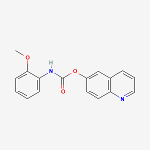 molecular formula C17H14N2O3 B11837922 Quinolin-6-yl (2-methoxyphenyl)carbamate CAS No. 100926-75-8