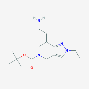 molecular formula C15H26N4O2 B11838017 tert-Butyl 7-(2-aminoethyl)-2-ethyl-6,7-dihydro-2H-pyrazolo[4,3-c]pyridine-5(4H)-carboxylate 