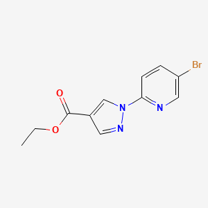 molecular formula C11H10BrN3O2 B11838024 Ethyl 1-(5-bromopyridin-2-yl)-1H-pyrazole-4-carboxylate CAS No. 915394-68-2