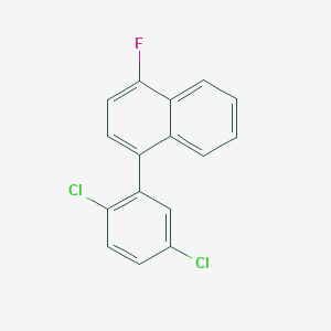 molecular formula C16H9Cl2F B11838039 1-(2,5-Dichlorophenyl)-4-fluoronaphthalene 