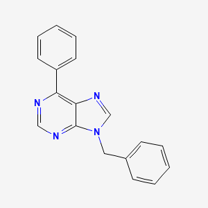 molecular formula C18H14N4 B11838066 9-Benzyl-6-phenyl-9H-purine CAS No. 83135-02-8
