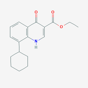 molecular formula C18H21NO3 B11838084 Ethyl 8-cyclohexyl-4-oxo-1,4-dihydroquinoline-3-carboxylate CAS No. 55376-64-2