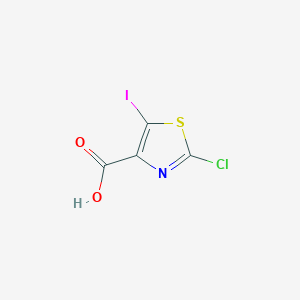 molecular formula C4HClINO2S B11838110 2-Chloro-5-iodothiazole-4-carboxylic acid 