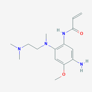 molecular formula C15H24N4O2 B11838125 N-(5-Amino-2-((2-(dimethylamino)ethyl)(methyl)amino)-4-methoxyphenyl)acrylamide 