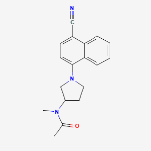 molecular formula C18H19N3O B11838145 N-(1-(4-Cyanonaphthalen-1-yl)pyrrolidin-3-yl)-N-methylacetamide CAS No. 664363-01-3
