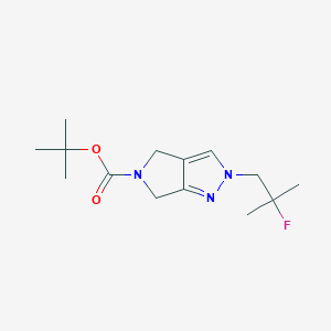molecular formula C14H22FN3O2 B11838149 tert-Butyl 2-(2-fluoro-2-methylpropyl)-4,6-dihydropyrrolo[3,4-c]pyrazole-5(2H)-carboxylate 