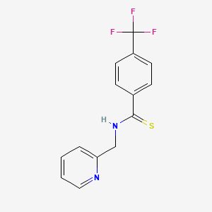 molecular formula C14H11F3N2S B11838164 N-(Pyridin-2-ylmethyl)-4-(trifluoromethyl)benzothioamide 