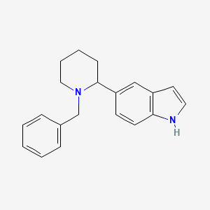 molecular formula C20H22N2 B11838210 5-(1-Benzylpiperidin-2-yl)-1H-indole 