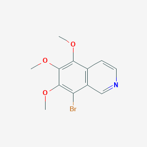 molecular formula C12H12BrNO3 B11838248 8-Bromo-5,6,7-trimethoxyisoquinoline CAS No. 81925-37-3