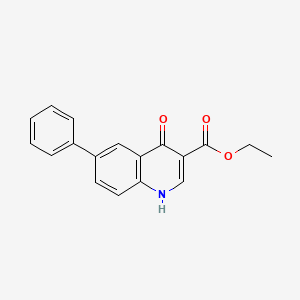 molecular formula C18H15NO3 B11838289 ethyl 4-oxo-6-phenyl-1H-quinoline-3-carboxylate CAS No. 35957-27-8