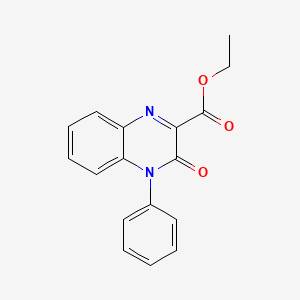 molecular formula C17H14N2O3 B11838326 Ethyl 3-oxo-4-phenyl-3,4-dihydroquinoxaline-2-carboxylate 