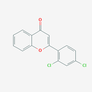 molecular formula C15H8Cl2O2 B11838345 4H-1-Benzopyran-4-one, 2-(2,4-dichlorophenyl)- CAS No. 141109-90-2