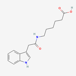molecular formula C16H20N2O3 B11838396 6-(2-(1H-Indol-3-yl)acetamido)hexanoic acid CAS No. 31110-32-4