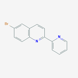 molecular formula C14H9BrN2 B11838460 6-Bromo-2-(pyridin-2-yl)quinoline 