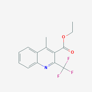molecular formula C14H12F3NO2 B11838494 Ethyl 4-methyl-2-(trifluoromethyl)quinoline-3-carboxylate CAS No. 922527-28-4