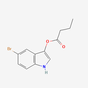 molecular formula C12H12BrNO2 B11838502 5-Bromo-1H-indol-3-yl butanoate CAS No. 63986-27-6