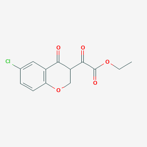 molecular formula C13H11ClO5 B11838513 Ethyl 2-(6-chloro-4-oxochroman-3-yl)-2-oxoacetate 
