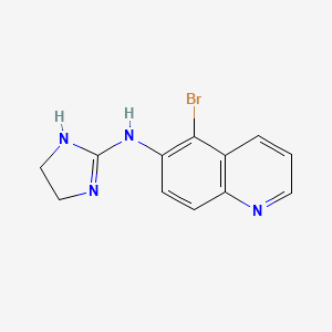 molecular formula C12H11BrN4 B11838619 5-bromo-N-(4,5-dihydro-1H-imidazol-2-yl)quinolin-6-amine CAS No. 50358-26-4