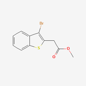molecular formula C11H9BrO2S B1183862 Methyl (3-bromo-1-benzothien-2-yl)acetate 