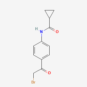 molecular formula C12H12BrNO2 B11838625 N-(4-(2-bromoacetyl)phenyl)cyclopropanecarboxamide 