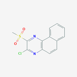 molecular formula C13H9ClN2O2S B11838635 3-Chloro-2-(methylsulfonyl)benzo[f]quinoxaline 