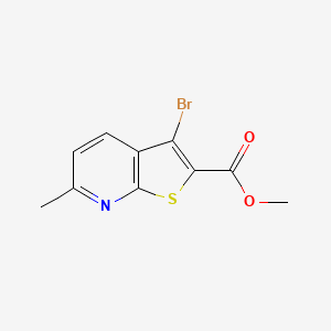 molecular formula C10H8BrNO2S B11838665 Methyl 3-bromo-6-methylthieno[2,3-b]pyridine-2-carboxylate 