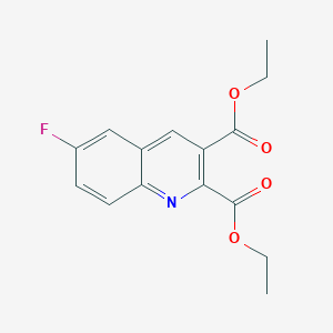 molecular formula C15H14FNO4 B11838678 Diethyl 6-fluoroquinoline-2,3-dicarboxylate CAS No. 92525-75-2