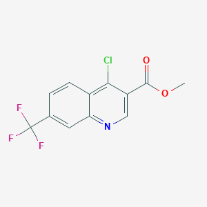 molecular formula C12H7ClF3NO2 B11838707 Methyl 4-chloro-7-(trifluoromethyl)quinoline-3-carboxylate 