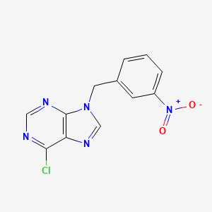 molecular formula C12H8ClN5O2 B11838797 6-Chloro-9-(3-nitrobenzyl)-9h-purine CAS No. 6952-15-4